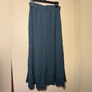 MANGO (MNG) Dark Green Maxi Skirt | Size Small | Boho Chic